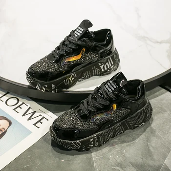 2020 New Woman Black Sneaker Platform Ladies Thick Bottom Shoes Quality Footwear Women's Sports Shoes E14-50
2020 New Woman Black Sneaker Platform Ladies Thick Bottom Shoes Quality Footwear Women's Sports Shoes E14-50