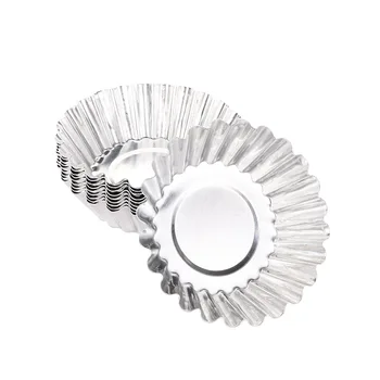 10 Pcs Non Stick Egg Tart Mold Ripple Aluminum Alloy Tart Mold Flower Shape Reusable Cupcake Muffin Baking Cup Mold
10 Pcs Non Stick Egg Tart Mold Ripple Aluminum Alloy Tart Mold Flower Shape Reusable Cupcake Muffin Baking Cup Mold