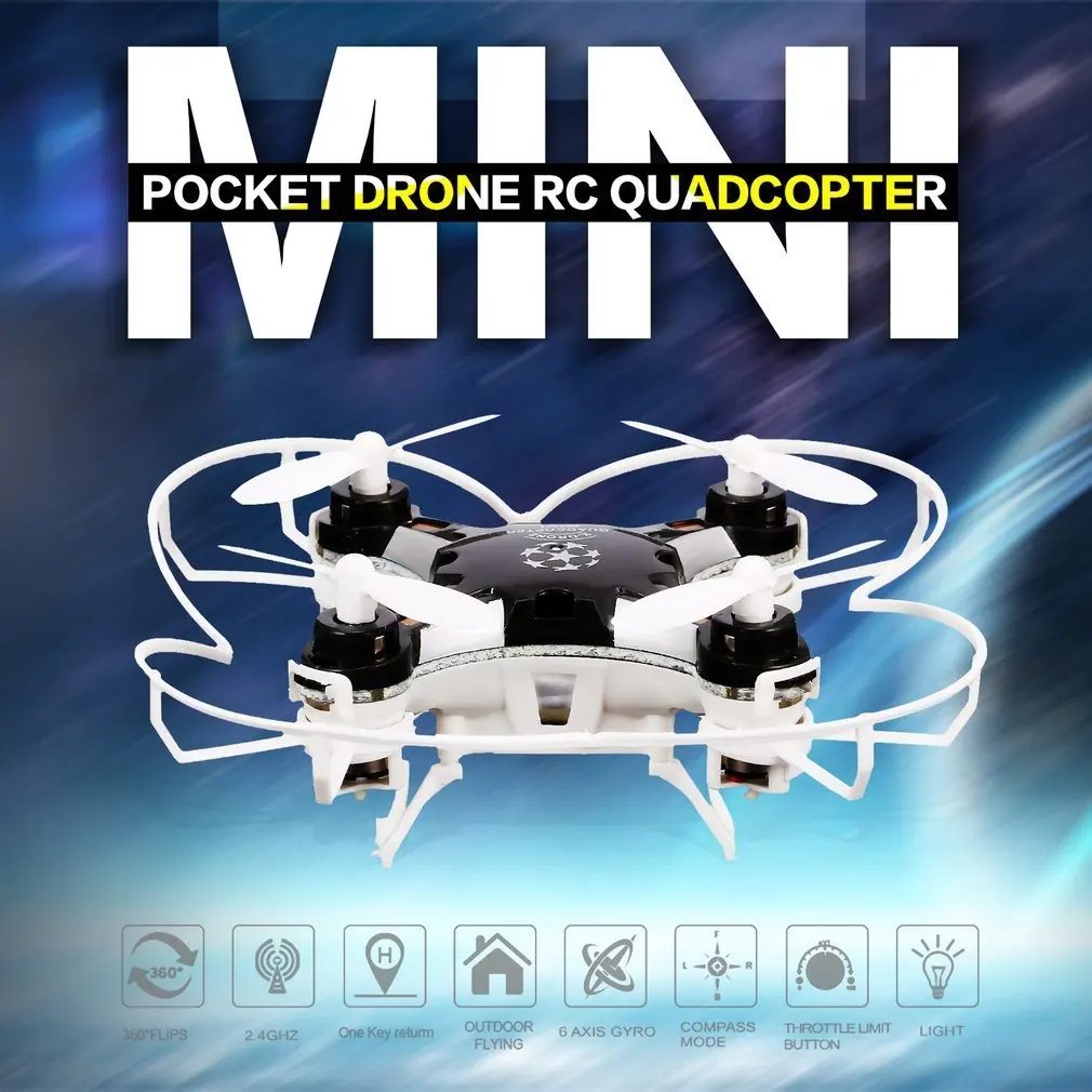 

HOT FQ777 124 2.4G 4CH Six-axis Gyro Mini Drone 360 Degree Flip Headless Mode One Key Return RC Pocket Quadcopter RTF with Light