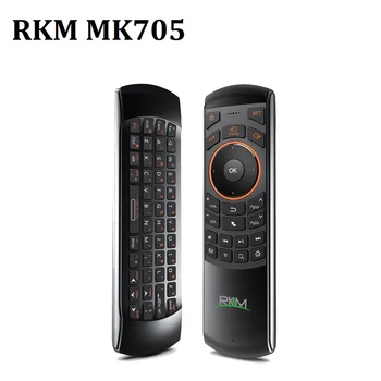

RKM MK705 2.4GHz 3 in 1 Wireless Air Mouse QWERTY Keyboard IR Remote Control With Rechargeable Battery for Smart TV Box