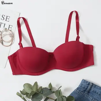 Beauwear New Fashion Seamless Demi Bras Sexy Lingerie Non-padded Bra Strapless Women Underwear Solid Color Bh 36 38 40 C D DD
Beauwear New Fashion Seamless Demi Bras Sexy Lingerie Non-padded Bra Strapless Women Underwear Solid Color Bh 36 38 40 C D DD