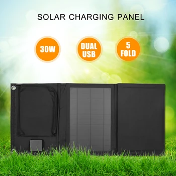 30W Foldable Solar Panel Charger with Dual 5V Dual USB Port Monocrystalline Solar Panel for Cell Phone Power Bank for Car Boat
30W Foldable Solar Panel Charger with Dual 5V Dual USB Port Monocrystalline Solar Panel for Cell Phone Power Bank for Car Boat