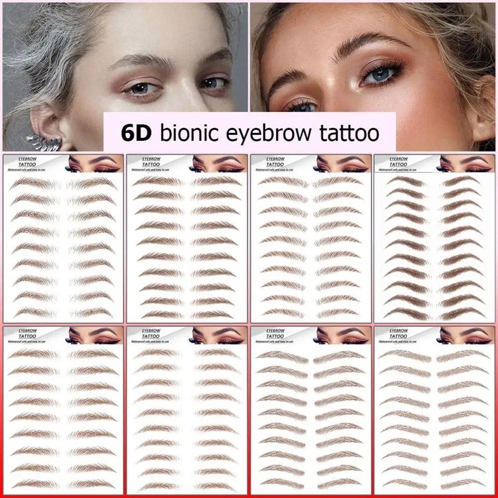 Magic 6D Hair-like Eyebrow Tattoo Stickers Bionic Eyebrows Waterproof Lasting False Brown Eyebrows Makeup Water Forehead Sticker
Magic 6D Hair-like Eyebrow Tattoo Stickers Bionic Eyebrows Waterproof Lasting False Brown Eyebrows Makeup Water Forehead Sticker