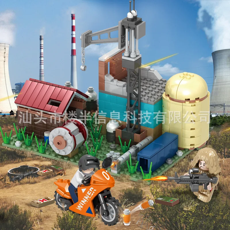 Music And More Jedi Survival Chicken Elite Building Blocks Nuclear Power Plant Base Scene 2019 New Products Boy Chicken Assemble