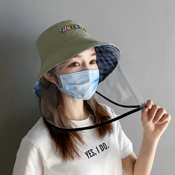 Bucket Hat Women Protective Full Face Cover Mask Adult Sun Hats Clear Visor Shield Anti Saliva Dustproof Ladies Fisherman Cap 
Bucket Hat Women Protective Full Face Cover Mask Adult Sun Hats Clear Visor Shield Anti Saliva Dustproof Ladies Fisherman Cap