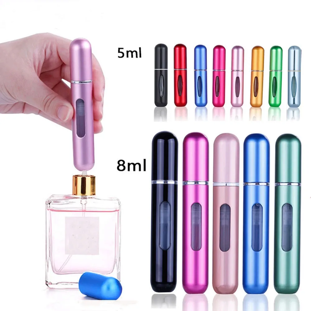 Фото 5ml 8ml Portable Mini Refillable Perfume Bottle With Spray Scent Pump Empty Cosmetic Containers Atomizer For Travel Tool | Красота и