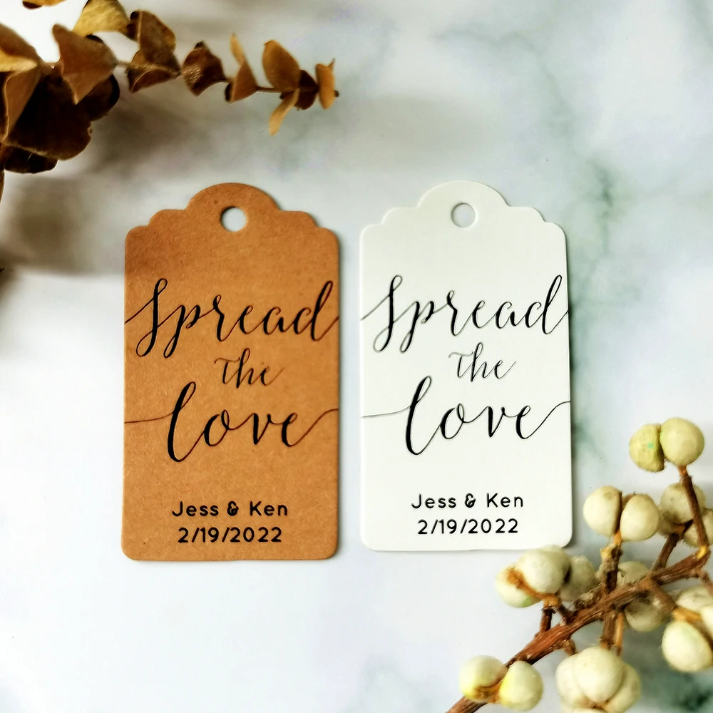 JD44-100 Pcs 35x62mm White Label Products Custom Spread The Love Hang Tags For Handmade Items Personalized Name Tag Price Tags
JD44-100 Pcs 35x62mm White Label Products Custom Spread The Love Hang Tags For Handmade Items Personalized Name Tag Price Tags