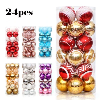 24pcs/Lot Christmas Decoration Ball Plastic Color Snowflake Hang Shiny Bauble Ball Christmas Tree Ball Ornaments New Year gifts
24pcs/Lot Christmas Decoration Ball Plastic Color Snowflake Hang Shiny Bauble Ball Christmas Tree Ball Ornaments New Year gifts