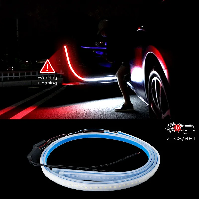 2PCS 2020 Car Door Opening Warning Light Welcome Lights Strip LED Strobe Flashing Anti Rear End Collision Safety Lamps red white
2PCS 2020 Car Door Opening Warning Light Welcome Lights Strip LED Strobe Flashing Anti Rear End Collision Safety Lamps red white