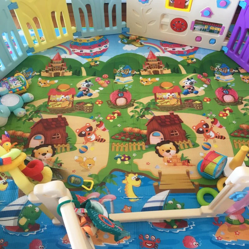 Waterproof Thick Baby Play Mat Kids Crawling Carpet Climb Soft Floor EVA Foam Outdoor Picnic Pad Game Toys for Children Blanket