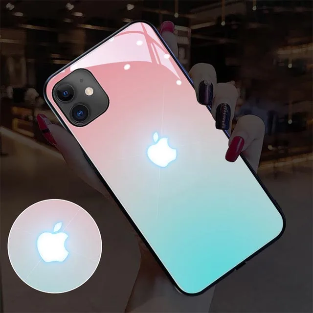 Luxury i Voice Control Phone Case for iPhone12 6 6S 7 8 Plus Logo Tempered Glass Illuminated Case for iPhone X XR XS Max 11 Pro
Luxury i Voice Control Phone Case for iPhone12 6 6S 7 8 Plus Logo Tempered Glass Illuminated Case for iPhone X XR XS Max 11 Pro