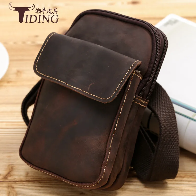 Tiding Europe And America Retro Genuine Leather Waist Pannier Bag Multi-functional Wearable Leather Belt-Shoulder Cowhide Small
Tiding Europe And America Retro Genuine Leather Waist Pannier Bag Multi-functional Wearable Leather Belt-Shoulder Cowhide Small