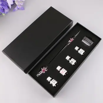 7PCS/SET Handmade Floral Glass Pen Dip Writing Ink Signature Pens Set for School Stationery Gifts Art Decoration Supplies
7PCS/SET Handmade Floral Glass Pen Dip Writing Ink Signature Pens Set for School Stationery Gifts Art Decoration Supplies