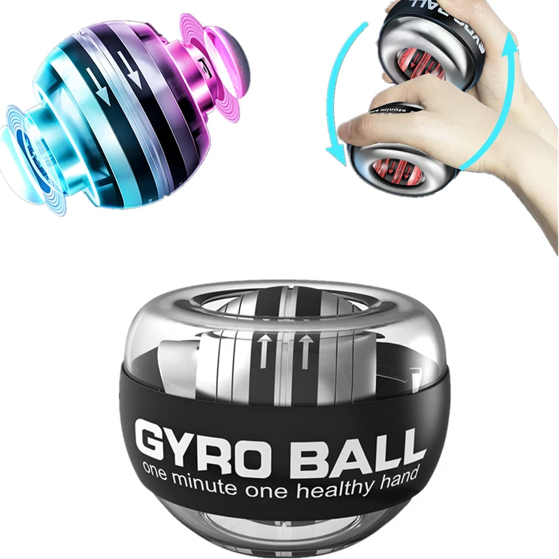 

Gyro Hand Wrist Ball Trainer Super Arms Muscle Relax Strengthener Grip Exercise Equipment Powerball Led Force Fitness Gyroscope