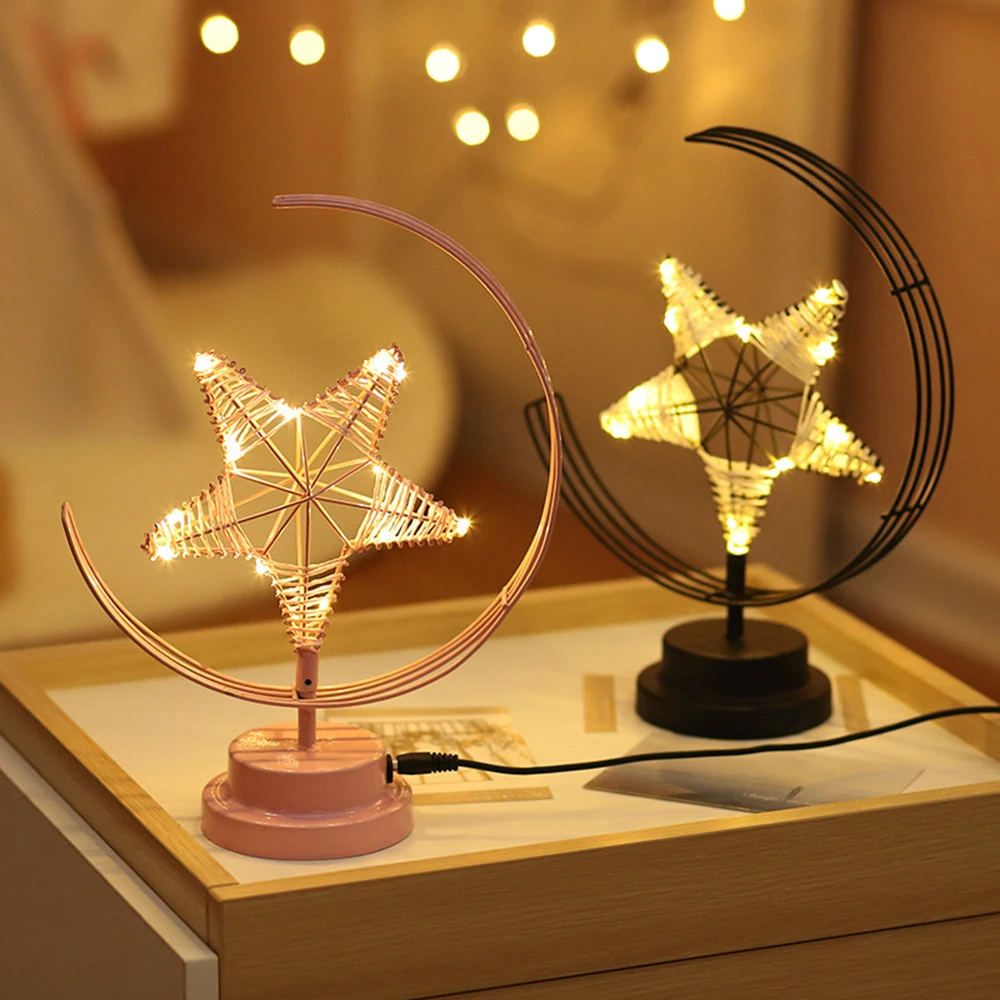 Modern Fashion Wrought Iron LED Table Lamp Bedroom Bedside Light Art Pentagram Christmas Lights Professional Tool Dropshipping O
Modern Fashion Wrought Iron LED Table Lamp Bedroom Bedside Light Art Pentagram Christmas Lights Professional Tool Dropshipping O