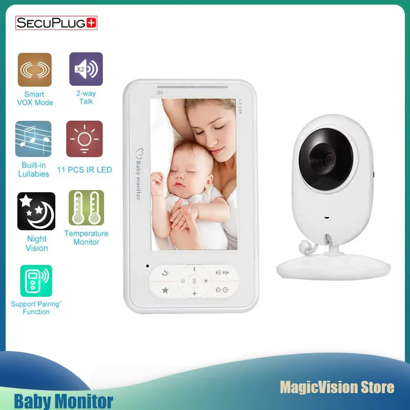 4.3 inch LCD Display Baby Monitor Wireless Security IP Camera Nanny IR Night Vision Two-way Talkback With Temperature Monitor
4.3 inch LCD Display Baby Monitor Wireless Security IP Camera Nanny IR Night Vision Two-way Talkback With Temperature Monitor