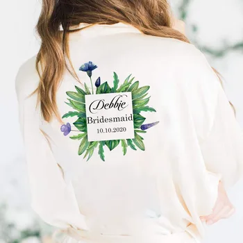 Personalized Bride Robe Maid of Honor Robe Team Bride Robes Women Silky Satin Kimono Bathrobe Dress Gown 
Personalized Bride Robe Maid of Honor Robe Team Bride Robes Women Silky Satin Kimono Bathrobe Dress Gown
