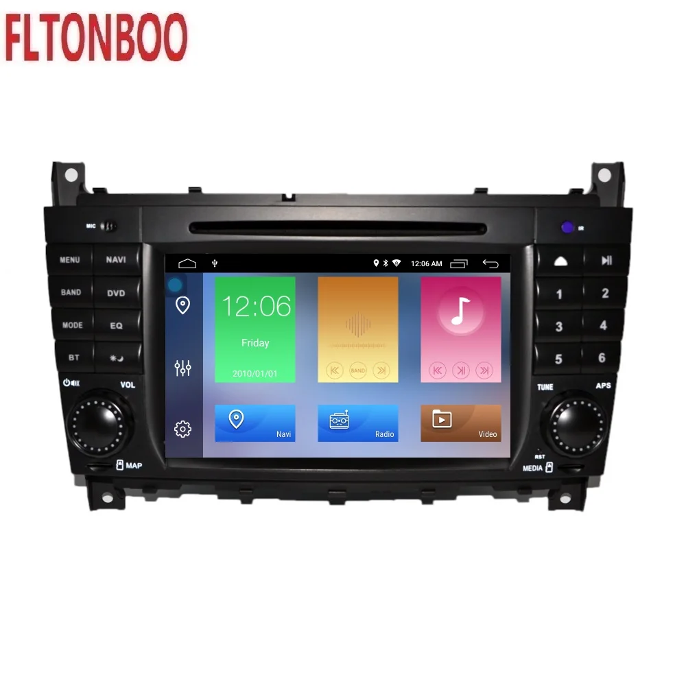 7 "2din Android 10 автомобильный DVD для Mercedes Benz C Class W203 2004 2007 c200 C230 C320 C350 CLK W209 Navi GPS радио