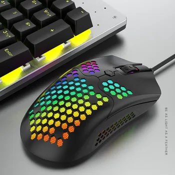 Wired Gaming Mouse RGB Honeycomb Mouse Adjustable Ergonomic Optical LED Computer Mice 12000 DPI with 7 Buttons USB Cable Mouse
Wired Gaming Mouse RGB Honeycomb Mouse Adjustable Ergonomic Optical LED Computer Mice 12000 DPI with 7 Buttons USB Cable Mouse