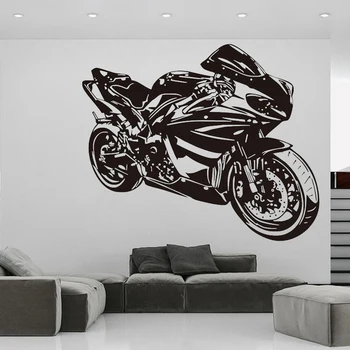 

Motorcycle Wall Sticker Traffic Motor Vinyl Decal Boys Bedroom Mural Living Room Decoration Motorcyclists Stunt Driver Stickers