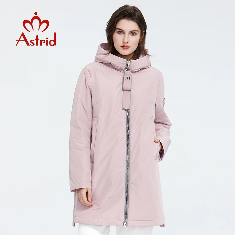 

Astrid 2020 Spring new arrival women jacket outerwear high quality plus size mid-length style with zipper women fashion AM-8608