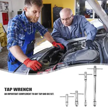 T-handle Reversible Single Ratchet Tap Wrench Hand Reamer Screw Extractor Tool Loosen and Tighten Top Multi-segment Ring
T-handle Reversible Single Ratchet Tap Wrench Hand Reamer Screw Extractor Tool Loosen and Tighten Top Multi-segment Ring