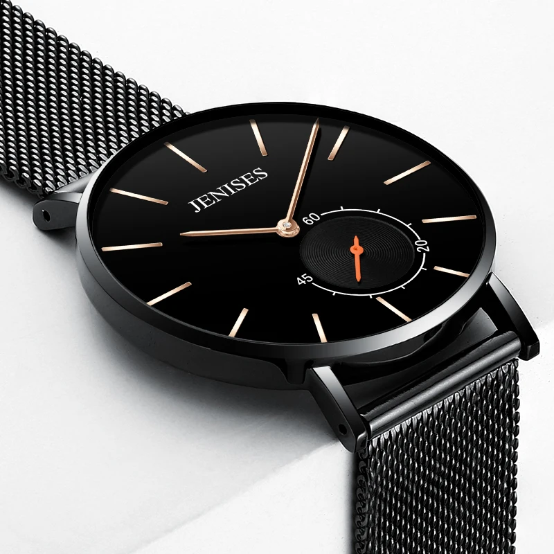 Stylish Casual Independent Running Second Hand Ultra-thin 8mm Men's Quartz Watch Top Brand Stainless Steel Mesh Waterproof Watch
Stylish Casual Independent Running Second Hand Ultra-thin 8mm Men's Quartz Watch Top Brand Stainless Steel Mesh Waterproof Watch