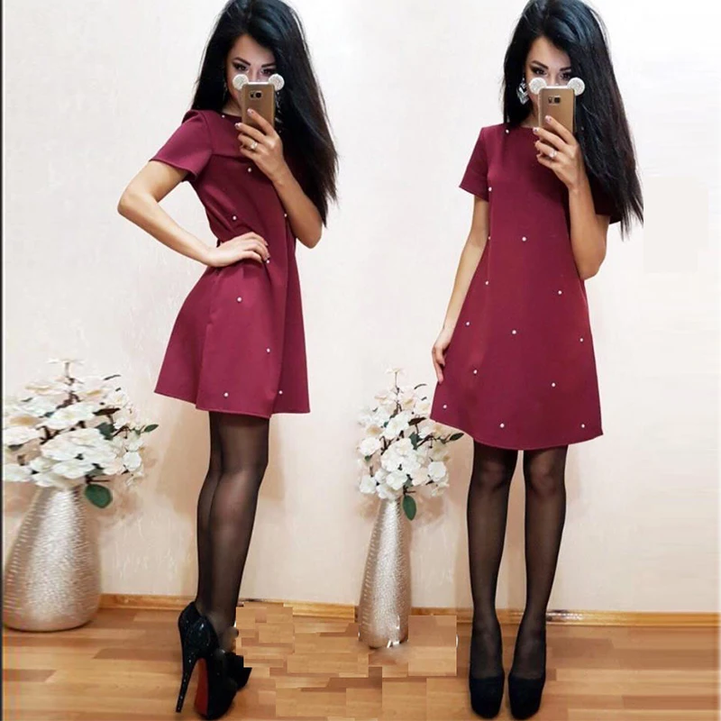 Soild O-Neck Loose Mini Dresses Women Casual A-Line Short Shirt Breathable Dress Simple High Waist Party Dress Ladies Summer New
Soild O-Neck Loose Mini Dresses Women Casual A-Line Short Shirt Breathable Dress Simple High Waist Party Dress Ladies Summer New