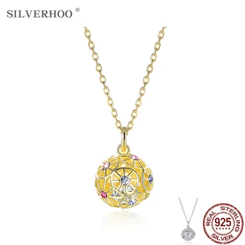 SILVERHOO 925 Sterling Silver Women Necklaces Colorized Ball Pendant Chain Necklace 2 Colors Austria Crystal Fine Jewelry New
SILVERHOO 925 Sterling Silver Women Necklaces Colorized Ball Pendant Chain Necklace 2 Colors Austria Crystal Fine Jewelry New