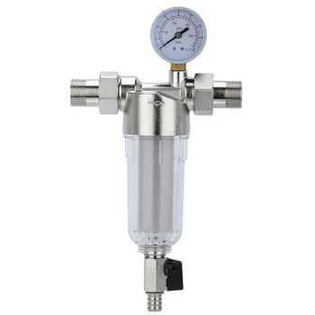 SANQ Interface Water Filter Front Filter Backwash Filter Water Purifier Pre Filter Descaling with Water Meter Household Bathroom
SANQ Interface Water Filter Front Filter Backwash Filter Water Purifier Pre Filter Descaling with Water Meter Household Bathroom