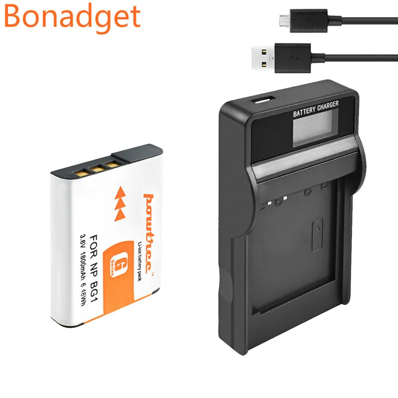Bonadget 3.6V 1800mah NP-BG1 NP BG1 NPBG1 Battery + LCD Charger Recharge Camera Battery for Sony Cyber-shot DSC-H3 DSC-H7 DSC-H9
Bonadget 3.6V 1800mah NP-BG1 NP BG1 NPBG1 Battery + LCD Charger Recharge Camera Battery for Sony Cyber-shot DSC-H3 DSC-H7 DSC-H9