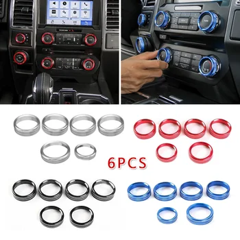 6pcs Air Conditioner Trailer 4WD Audio Switch Knob Ring Cover Aluminum Alloy Knob Ring Cover For Ford F150 XLT
6pcs Air Conditioner Trailer 4WD Audio Switch Knob Ring Cover Aluminum Alloy Knob Ring Cover For Ford F150 XLT