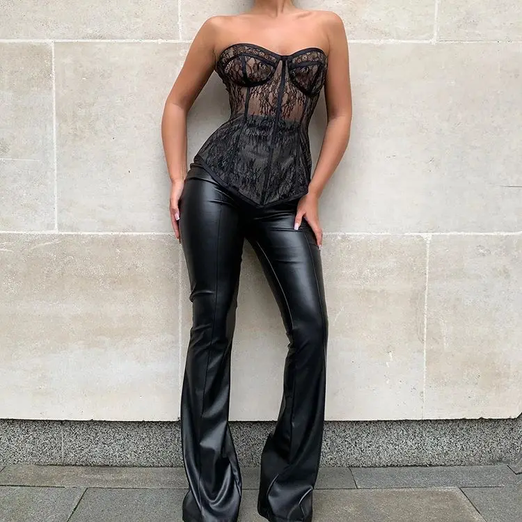 KGFIGU Women Bell Flare trousers sexy Leather pants High waisted Fashion winter pants womens Bottom
KGFIGU Women Bell Flare trousers sexy Leather pants High waisted Fashion winter pants womens Bottom