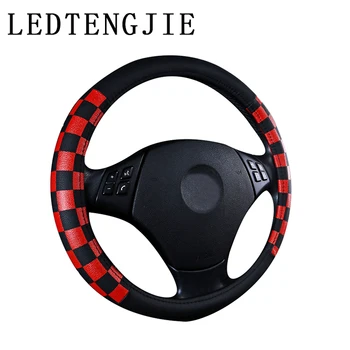 LEDTENGJIE 38CM Four Seasons General Motors Steering Wheel Cover Fashion Mesh Black And White Leather Car Interior Accessories 
LEDTENGJIE 38CM Four Seasons General Motors Steering Wheel Cover Fashion Mesh Black And White Leather Car Interior Accessories