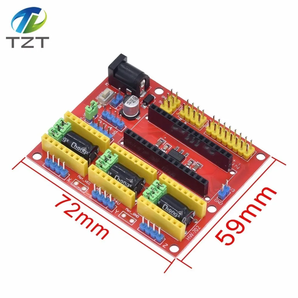 TZT New CNC Shield V4 Engraving Machine / 3D Printer / A4988 Driver Expansion Board for arduino Diy Kit
TZT New CNC Shield V4 Engraving Machine / 3D Printer / A4988 Driver Expansion Board for arduino Diy Kit