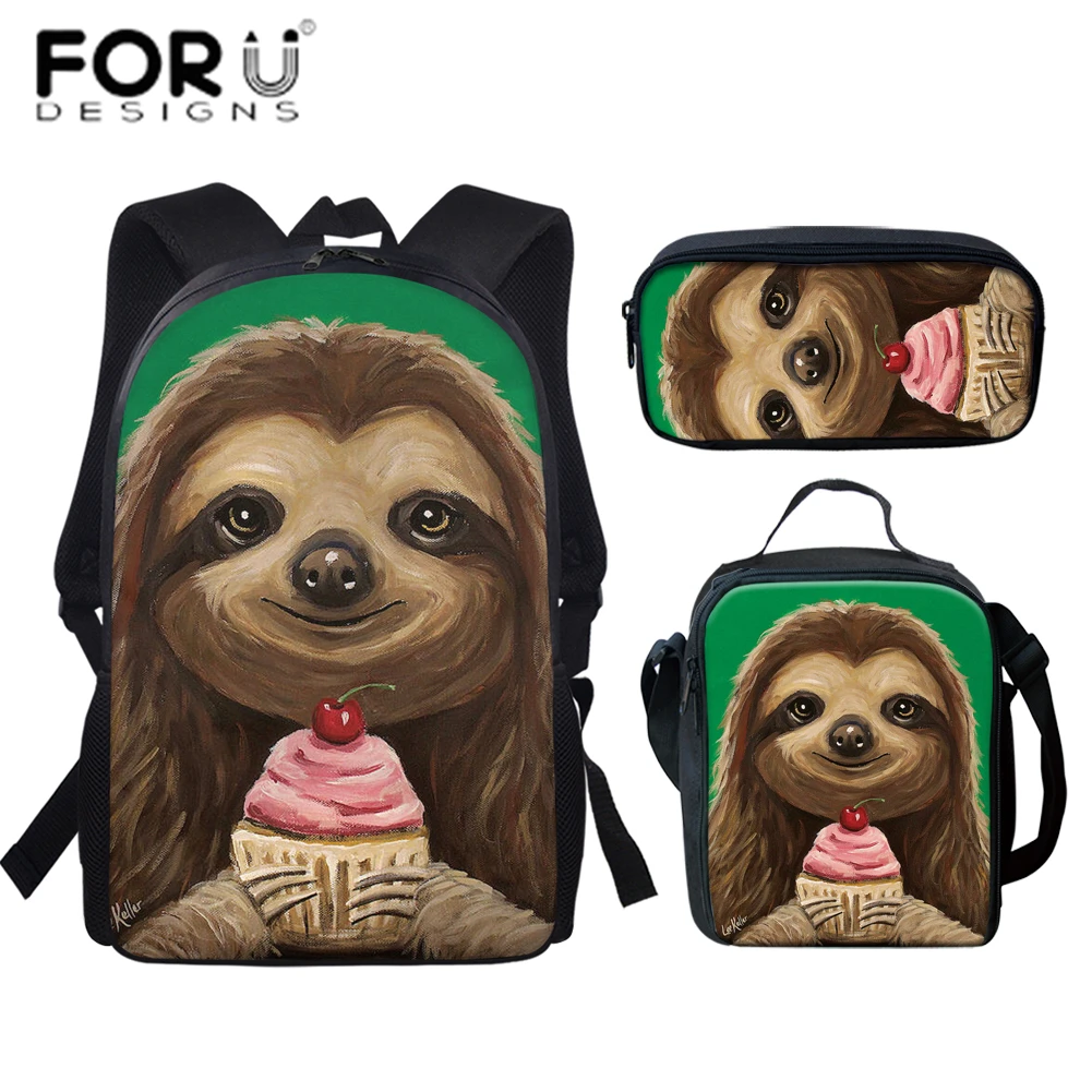 FORUDESIGNS 3Pcs/Set Backpacks For Teenagers Funny Sloth Prints School Bags for Boys Teen Girls High Quatily Large Backpack sac
FORUDESIGNS 3Pcs/Set Backpacks For Teenagers Funny Sloth Prints School Bags for Boys Teen Girls High Quatily Large Backpack sac