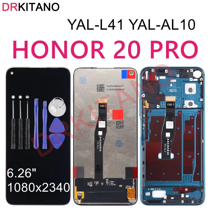 Original Display For Huawei Honor 20 Pro LCD Display Touch Screen With Frame Honor 20 Pro LCD Screen Replace YAL-AL10 YAL-L41
Original Display For Huawei Honor 20 Pro LCD Display Touch Screen With Frame Honor 20 Pro LCD Screen Replace YAL-AL10 YAL-L41