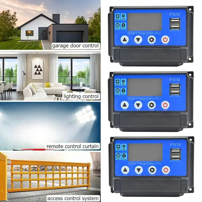 12/24V Auto Solar Charge Controller PWM Controllers LCD Screen 5V Output Solar Regulator with Dual USB LCD Display
12/24V Auto Solar Charge Controller PWM Controllers LCD Screen 5V Output Solar Regulator with Dual USB LCD Display