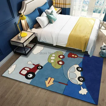 Fashion Modern Cartoon Cute Blue Car Children's Room Living Room Bedroom Bedside Carpet Floor Mat Customization 
Fashion Modern Cartoon Cute Blue Car Children's Room Living Room Bedroom Bedside Carpet Floor Mat Customization