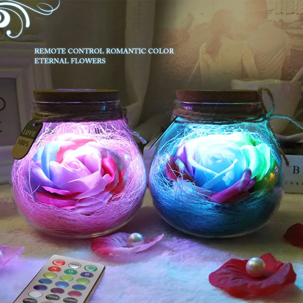 LED RGB Dimmer Rose Night Light With Remote Control Rose Flower Bottle Lamp LED Romantic Gift For Ladies
LED RGB Dimmer Rose Night Light With Remote Control Rose Flower Bottle Lamp LED Romantic Gift For Ladies