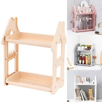 Plastic Small House Rack Kitchen Countertop Two-layer Spice Rack Desktop Storage Rack Home Kitchen Organization SWWQ
Plastic Small House Rack Kitchen Countertop Two-layer Spice Rack Desktop Storage Rack Home Kitchen Organization SWWQ
