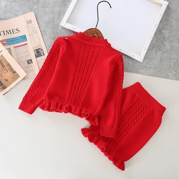 -Sweater Set Linen Flower Color Tops And Fishtail Skirt Two-Piece Set Girls Cute New Year-
-Sweater Set Linen Flower Color Tops And Fishtail Skirt Two-Piece Set Girls Cute New Year-