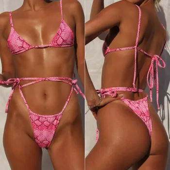 High cut thong bikini set bathing suit Printed swimsuit female Sexy string two piece suit Push up triangle swimwear women 2019
High cut thong bikini set bathing suit Printed swimsuit female Sexy string two piece suit Push up triangle swimwear women 2019