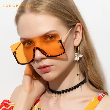Fashion Oversized Square Sunglasses Women 2020 Luxury Brand Flat Top Yellow Sun Glasses Semi-Rimless Eyewear gafas de sol mujer
Fashion Oversized Square Sunglasses Women 2020 Luxury Brand Flat Top Yellow Sun Glasses Semi-Rimless Eyewear gafas de sol mujer