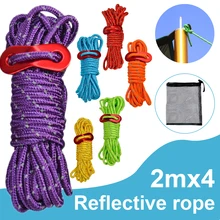 2M*4 Reflective Guyline High-Strength Paracord Rope with Wind Rope Buckle for Camping Clothes Hanging
2M*4 Reflective Guyline High-Strength Paracord Rope with Wind Rope Buckle for Camping Clothes Hanging