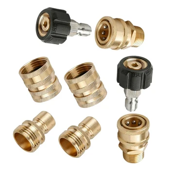8pcs M22 To 3/8'' Quick Connect Pressure Washer Hose Coupling Pipes Fittings Quick Connect High Pressure Washer Hose Joint Pipe
8pcs M22 To 3/8'' Quick Connect Pressure Washer Hose Coupling Pipes Fittings Quick Connect High Pressure Washer Hose Joint Pipe