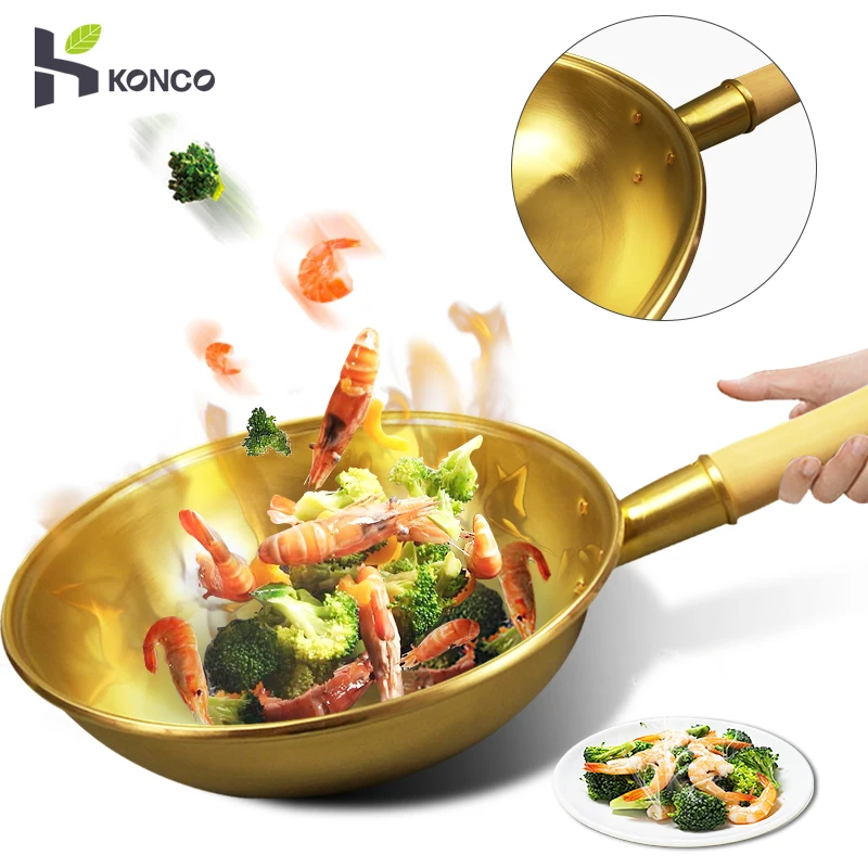 Konco Pure Copper Pan Copper Pot Chinese Wok Frying Pan Brass Frying Pan Cookware Cooking Wok Copper Cooker
Konco Pure Copper Pan Copper Pot Chinese Wok Frying Pan Brass Frying Pan Cookware Cooking Wok Copper Cooker