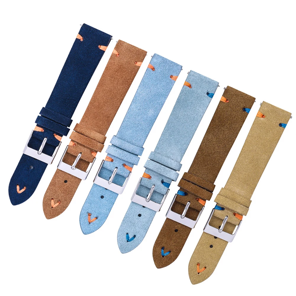 Suede Watch Straps 18mm 20mm Hand Stitched Beige Green Blue Suede Leather Watch Bands For Man Woman Quick Release Watch Bracelet
Suede Watch Straps 18mm 20mm Hand Stitched Beige Green Blue Suede Leather Watch Bands For Man Woman Quick Release Watch Bracelet