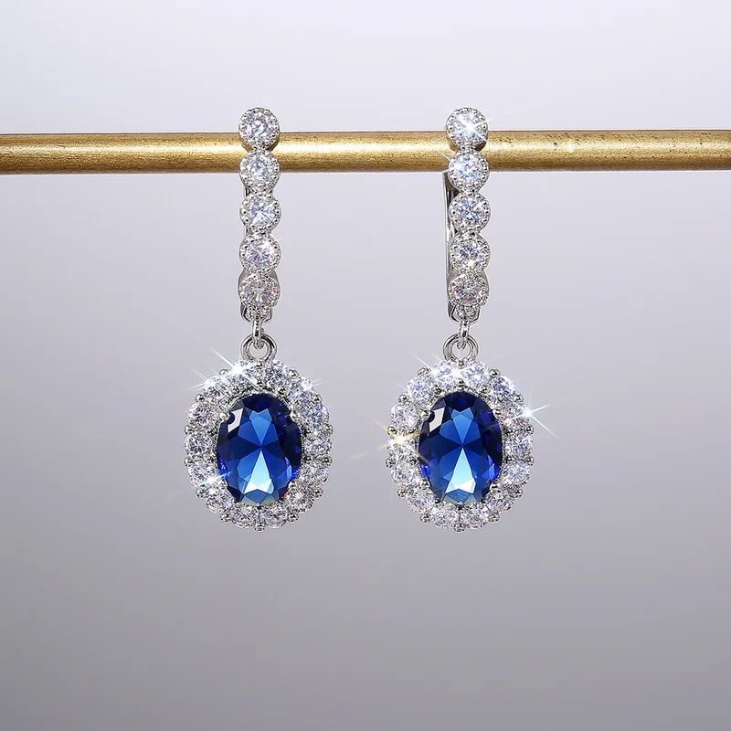 Delicate Drop Earrings for Women Silver Color Inlaid Blue/White Zirconia Elegant Wedding Accessories Classic Jewelry Gift 3 Mallzona H4a4f8bf4dac243bea0df9bae2a70e6cac Delicate Drop Earrings for Women Silver Color Inlaid Blue/White Zirconia Elegant Wedding Accessories Classic Jewelry Gift Mallzona