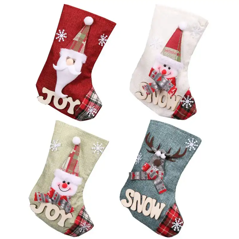 gift christmas stocking mini sock santa claus candy gift bag